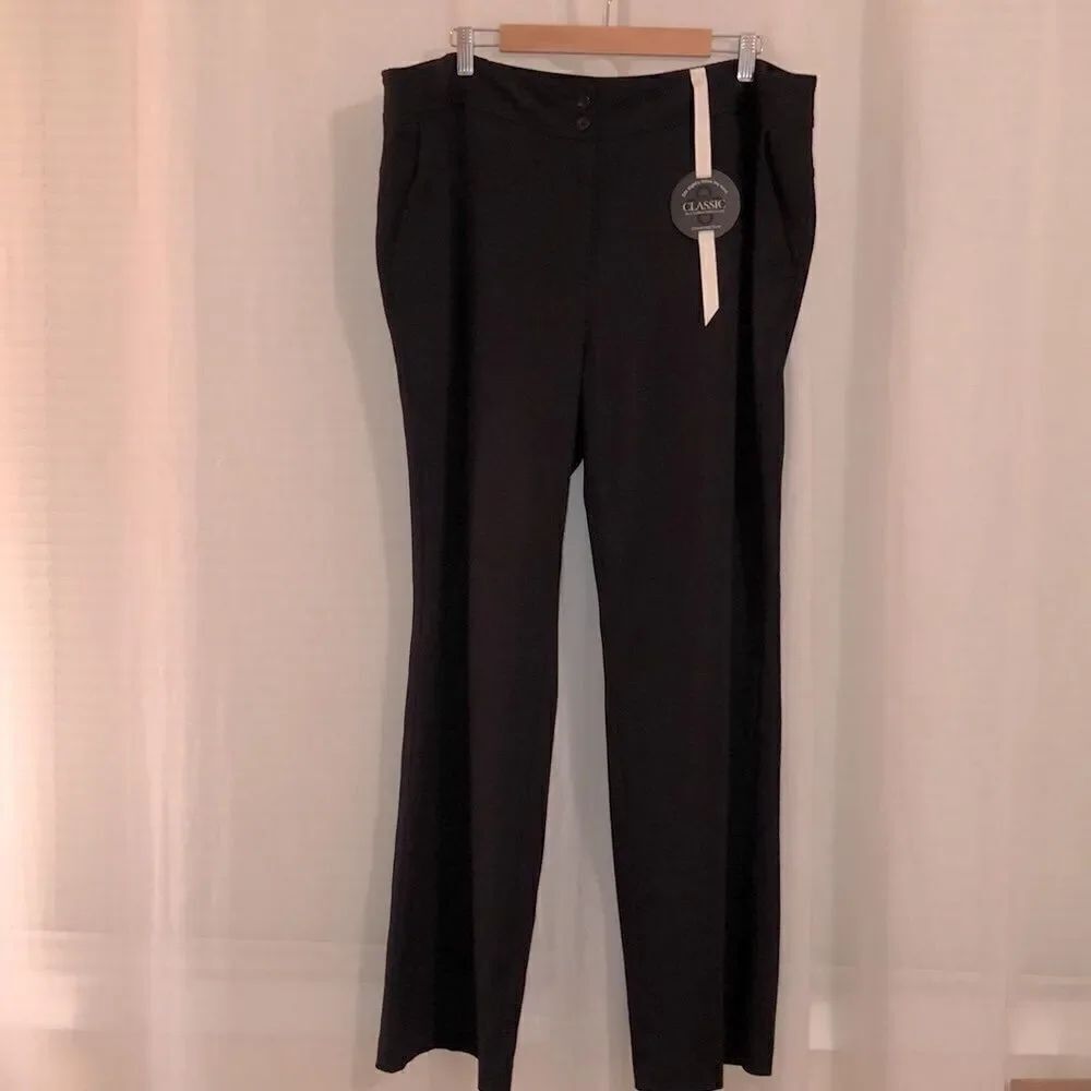 Charter Club 22W Classic Regular Fit Slightly Below Waist Knit Professional Pant